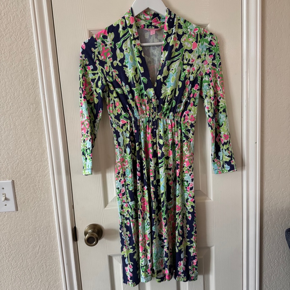 Lilly Pulitzer Dress Southern Charm Alexandra  | Size XS | Bright Floral Print